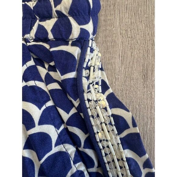 Anthropologie Pull on Blue Beaded Joggers Women's Medium Mermaid Vacation - Picture 10 of 11